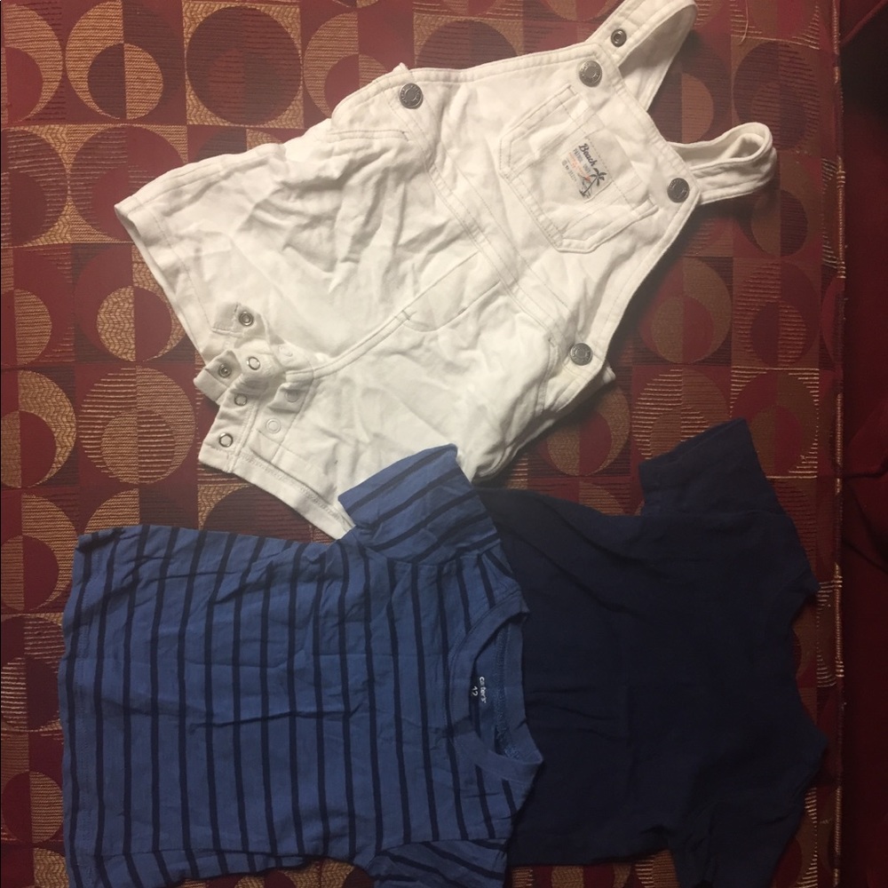 12M overalls and 2 T-shirt’s